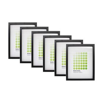 6PK Braz Rome Image Photo Document Display Frame 27.9x35.6cm Black