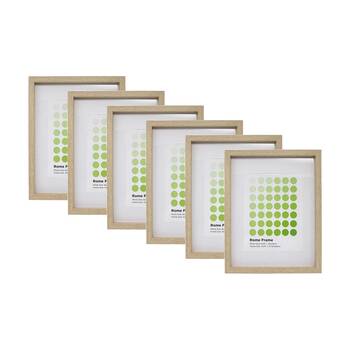 6PK Braz Rome Image Photo Document Display Frame 27.9x35.6cm Beech