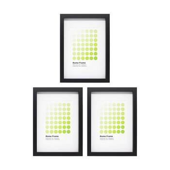 3PK Braz A4 Rome Image Photo Document Display Frame 29.7x21cm Black