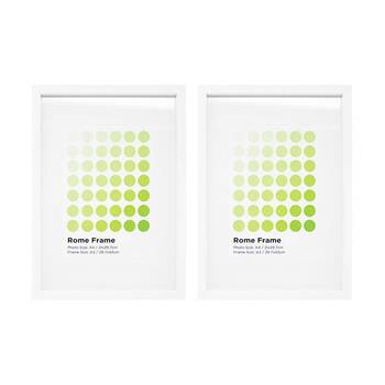 2PK Braz A3 Rome Image Photo Document Display Frame 29.7x42cm White