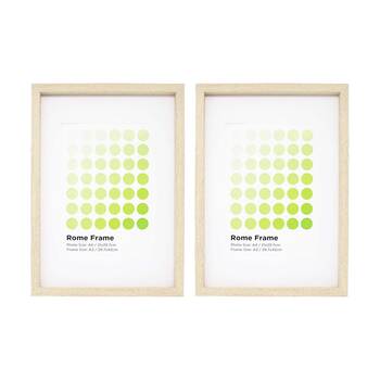 2PK Braz A3 Rome Image Photo Document Display Frame 29.7x42cm Beech