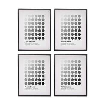 4PK Braz Venice Image Photo Document Display Frame 40x50cm Black