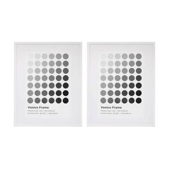 2PK Braz Venice Image Photo Document Display Frame 40x50cm White
