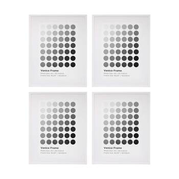 4PK Braz Venice Image Photo Document Display Frame 40x50cm White