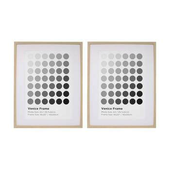 2PK Braz Venice Image Photo Document Display Frame 40x50cm Beech