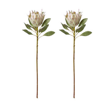 2PK E Style Protea King Stem Soft Pink Artificial Flower 20x20x73cm