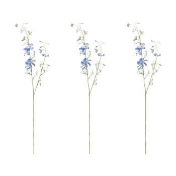 3PK E Style Delphinium Spray Blue Artificial Flower Stem 20x15x97cm