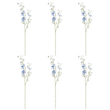 6PK E Style Delphinium Spray Blue Artificial Flower Stem 20x15x97cm