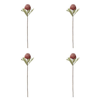 4PK E Style Banksia Baxteri Stem Dusty Pink Artificial Floral Flower 20x11x69cm