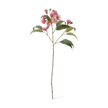 E Style Eucalyptus Flowering Spray Artificial Flower Soft Pink 17x8x76cm