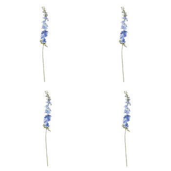 4PK E Style Delphinium Stem Durable Artificial Flower Decor Blue 15x7x99cm