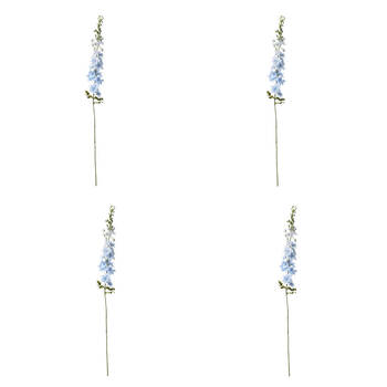 4PK E Style Delphinium Stem Durable Artificial Flower Soft Blue 15x7x99cm
