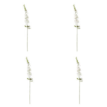 4PK E Style Delphinium Stem Durable Artificial Flower Decor White 15x7x99cm