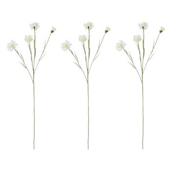 3PK E Style Corn Flower Spray Artificial Floral Stem Decor White 8x3x61cm