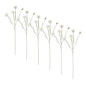 6PK E Style Corn Flower Spray Artificial Floral Stem Decor White 8x3x61cm