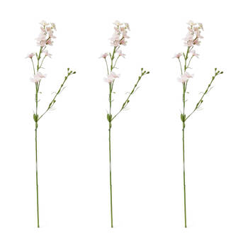 3PK E Style Larkspur Spray Artificial Flower Stem Decor Pink 11x6x71cm