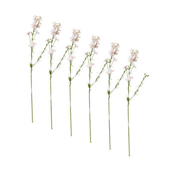 6PK E Style Larkspur Spray Artificial Flower Stem Decor Pink 11x6x71cm