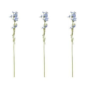 3PK E Style Larkspur Spray Artificial Flower Stem Decor Soft Blue 11x6x71cm