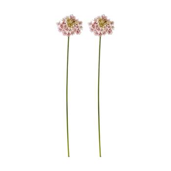 2PK E Style Star Flower Stem Artificial Floral Decor Pink 13x7x76cm