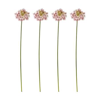 4PK E Style Star Flower Stem Artificial Floral Decor Pink 13x7x76cm