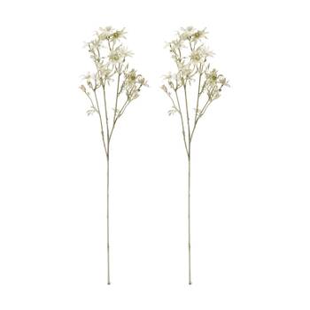 2PK E Style Flannel Flower Spray Stem Artificial White 7x4x81cm