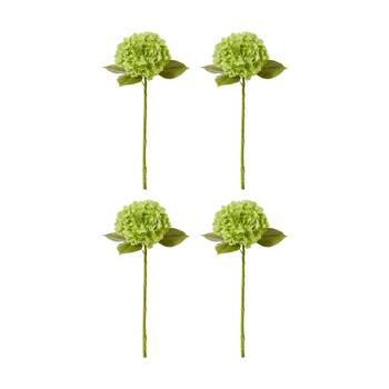 4PK E Style Hydrangea Classic Artificial Flower Stem Dark Green 30x20x52cm