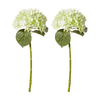 2PK E Style Hydrangea Classic Artificial Flower Stem Green 30x20x52cm
