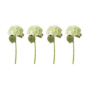 4PK E Style Hydrangea Classic Artificial Flower Stem Green 30x20x52cm
