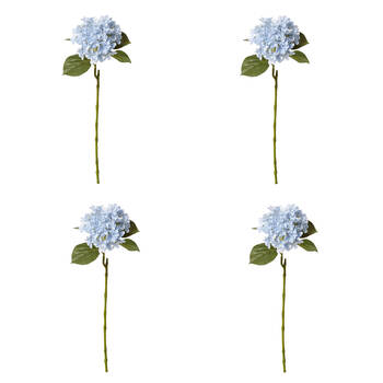 4PK E Style Hydrangea Garden Stem Artificial Flower Light Blue 26x20x61cm