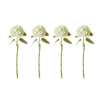 4PK E Style Hydrangea Garden Stem Artificial Flower Soft Green 26x20x61cm