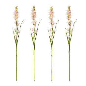 4PK E Style Tuberose Stem Durable Artificial Flower Decor Pink 12x10x90cm