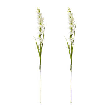 2PK E Style Tuberose Stem Durable Artificial Flower Decor White 12x10x90cm