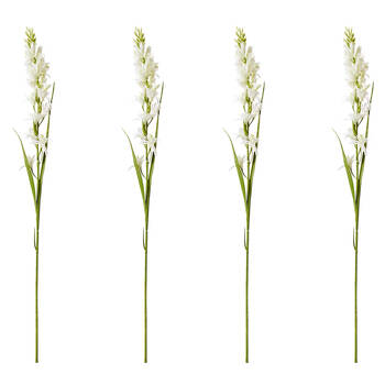 4PK E Style Tuberose Stem Durable Artificial Flower Decor White 12x10x90cm