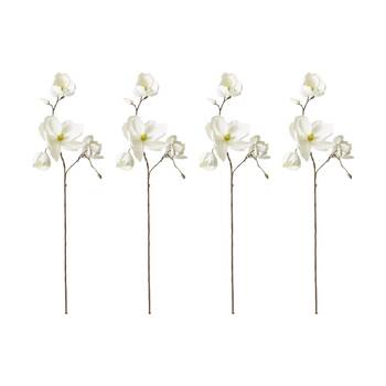 4PK E Style Magnolia Winter Spray Artificial Flower White 50x22x108cm