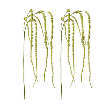 2PK E Style Amaranthus Hanging Spray Plant Artificial Flower Green 16x16x147cm