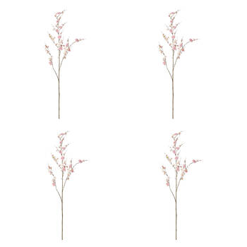 4PK E Style Blossom Plum Spray Durable Artificial Flower Pink 38x16x109cm