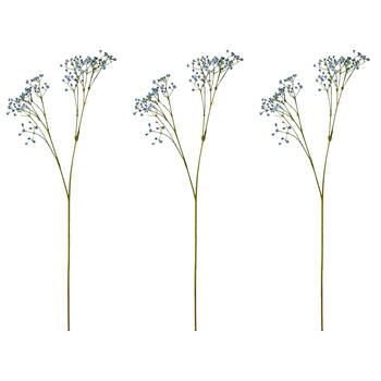 3PK E Style Gypsophila Baby's Breath Spray Artificial Flower Blue 28x16x74cm