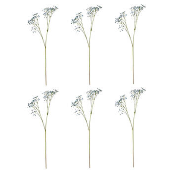 6PK E Style Gypsophila Baby's Breath Spray Artificial Flower Blue 28x16x74cm