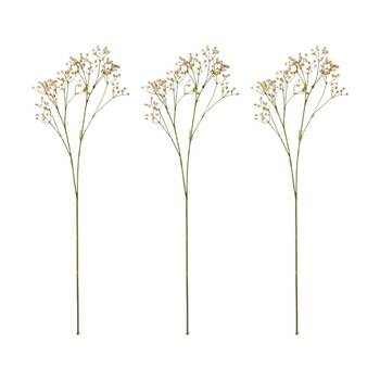 3PK E Style Gypsophila Baby's Breath Spray Artificial Flower Pink 28x16x74cm