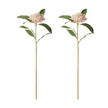2PK E Style Waratah Floral Stem Durable Artificial Flower Pink 24x22x69cm
