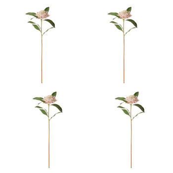 4PK E Style Waratah Floral Stem Durable Artificial Flower Pink 24x22x69cm