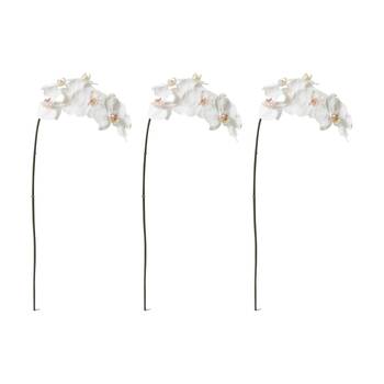 3PK E Style Phalaenopsis Orchid Stem Artificial Flower Pink White 20x8x95cm