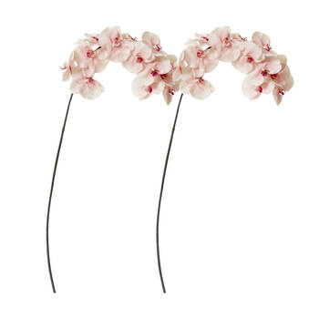 2PK E Style Phalaenopsis Orchid Stem Artificial Flower Soft Pink 20x8x112cm