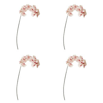4PK E Style Phalaenopsis Orchid Stem Artificial Flower Soft Pink 20x8x112cm