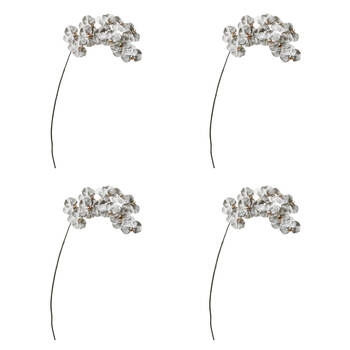 4PK E Style Phalaenopsis Orchid Stem Artificial Flower White Black 20x8x112cm