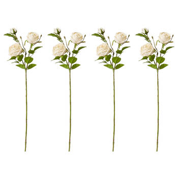 4PK E Style Rose Austin Spray Elegant Artificial Flower Champagne 24x16x78cm