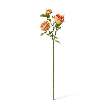 E Style Rose Austin Spray Elegant Artificial Flower Orange 24x16x78cm