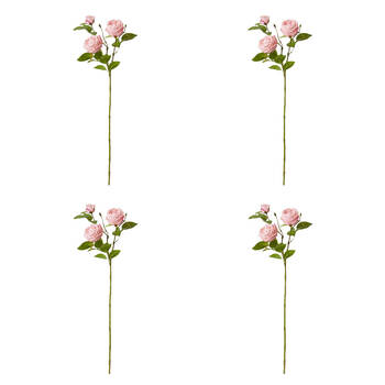 4PK E Style Rose Austin Spray Elegant Artificial Flower Pink 24x16x78cm