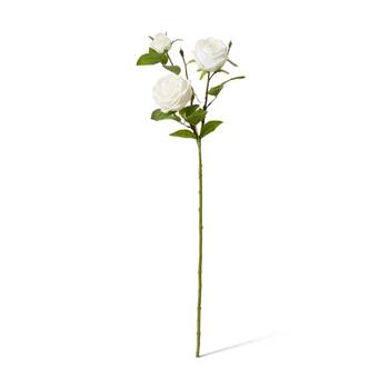 E Style Rose Austin Spray Elegant Artificial Flower White 24x16x78cm