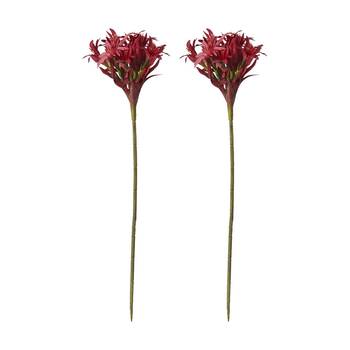 2PK E Style Gymea Lily Stem Artificial Flower Decoration Red 31x31x117cm